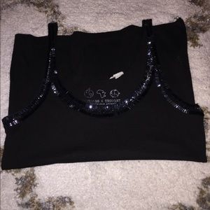Threads 4 Thought black sequin tank top Size M